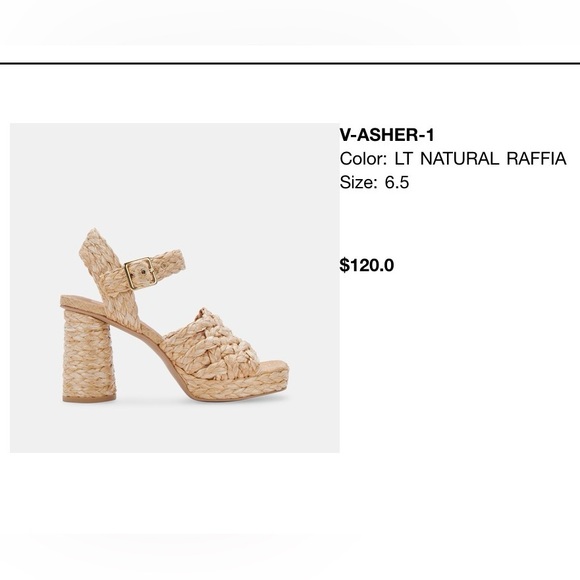 DOLCE VITA RAFFIA ASHER SANDALS - Picture 2 of 6